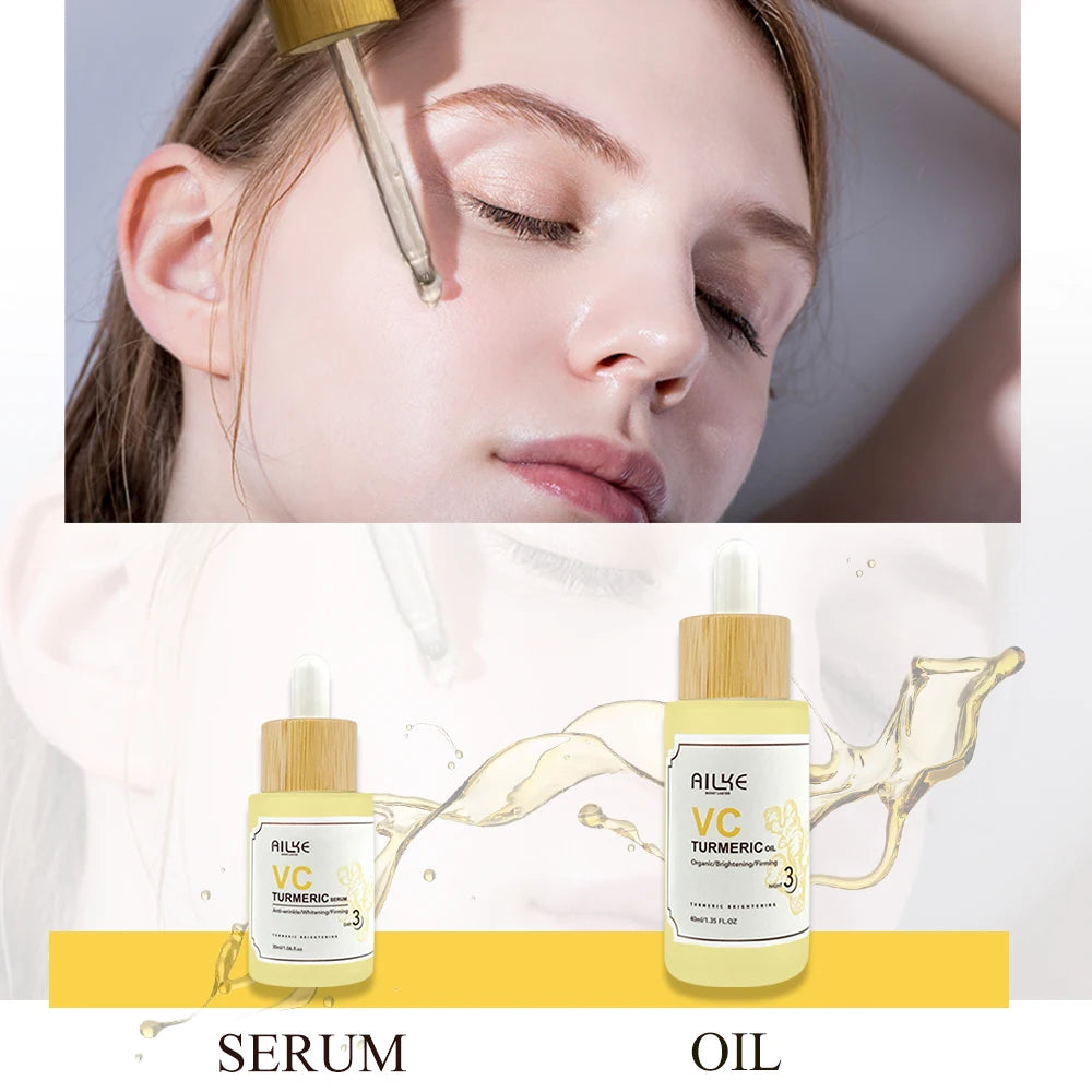 AILKE Tumeric & Vitamin C SkinCare Set,
