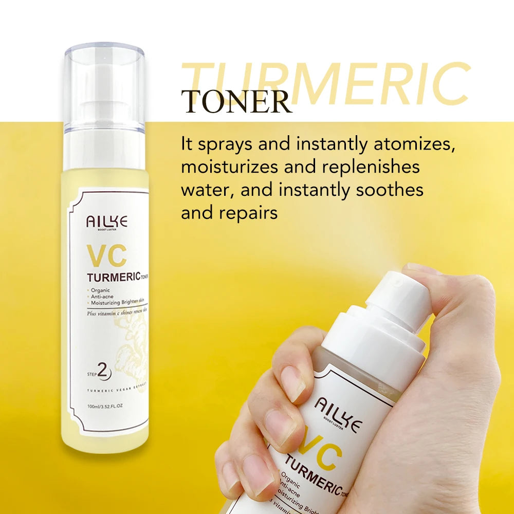 AILKE Tumeric & Vitamin C SkinCare Set,