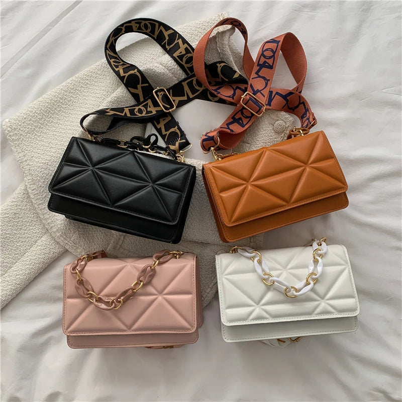 Women's Casual PU Leather Flap Bag