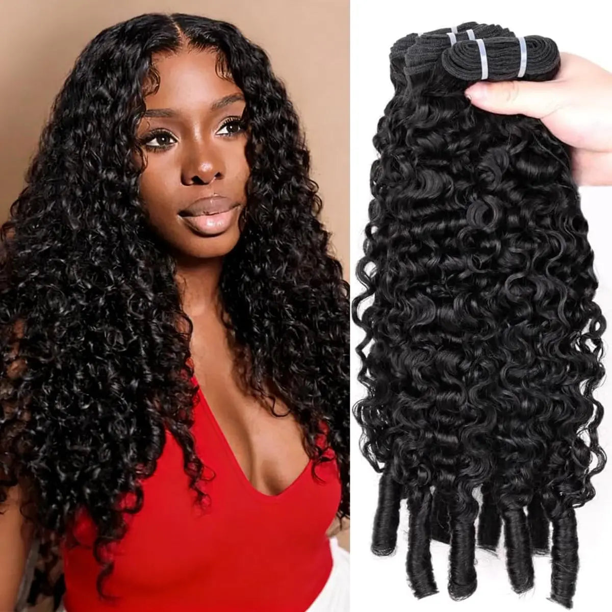 Burmese Curly Hair Extensions – Single Bundle