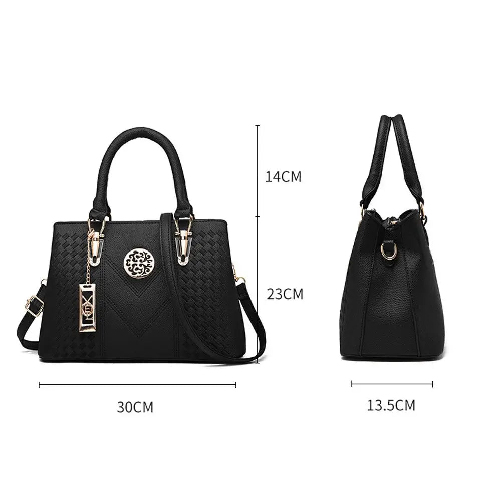 Women's Embroidered PU Leather Tote Bag