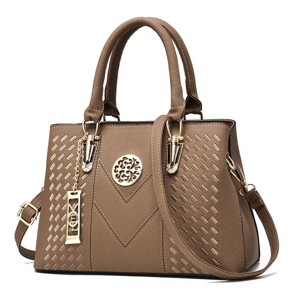 Women's Embroidered PU Leather Tote Bag