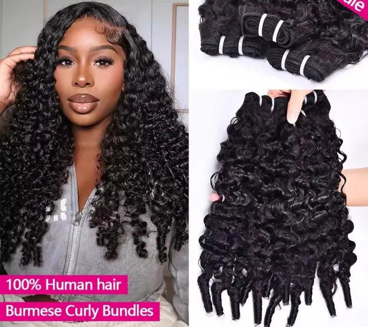 Burmese Curly Hair Extensions – Single Bundle