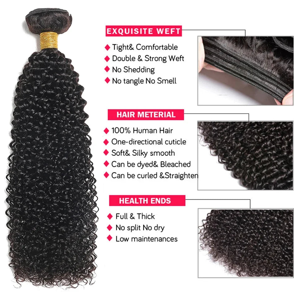 Kinky Curly Hair Bundles – Single Bundles & 3-Bundle Sets