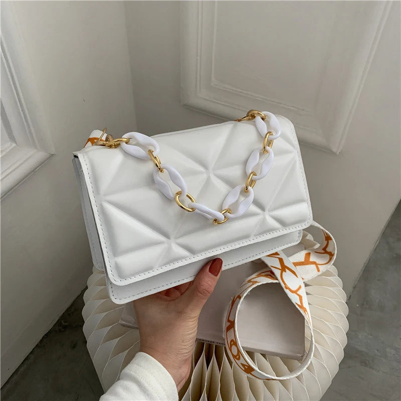 Women's Casual PU Leather Flap Bag