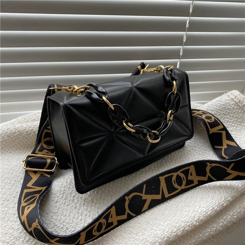 Women's Casual PU Leather Flap Bag