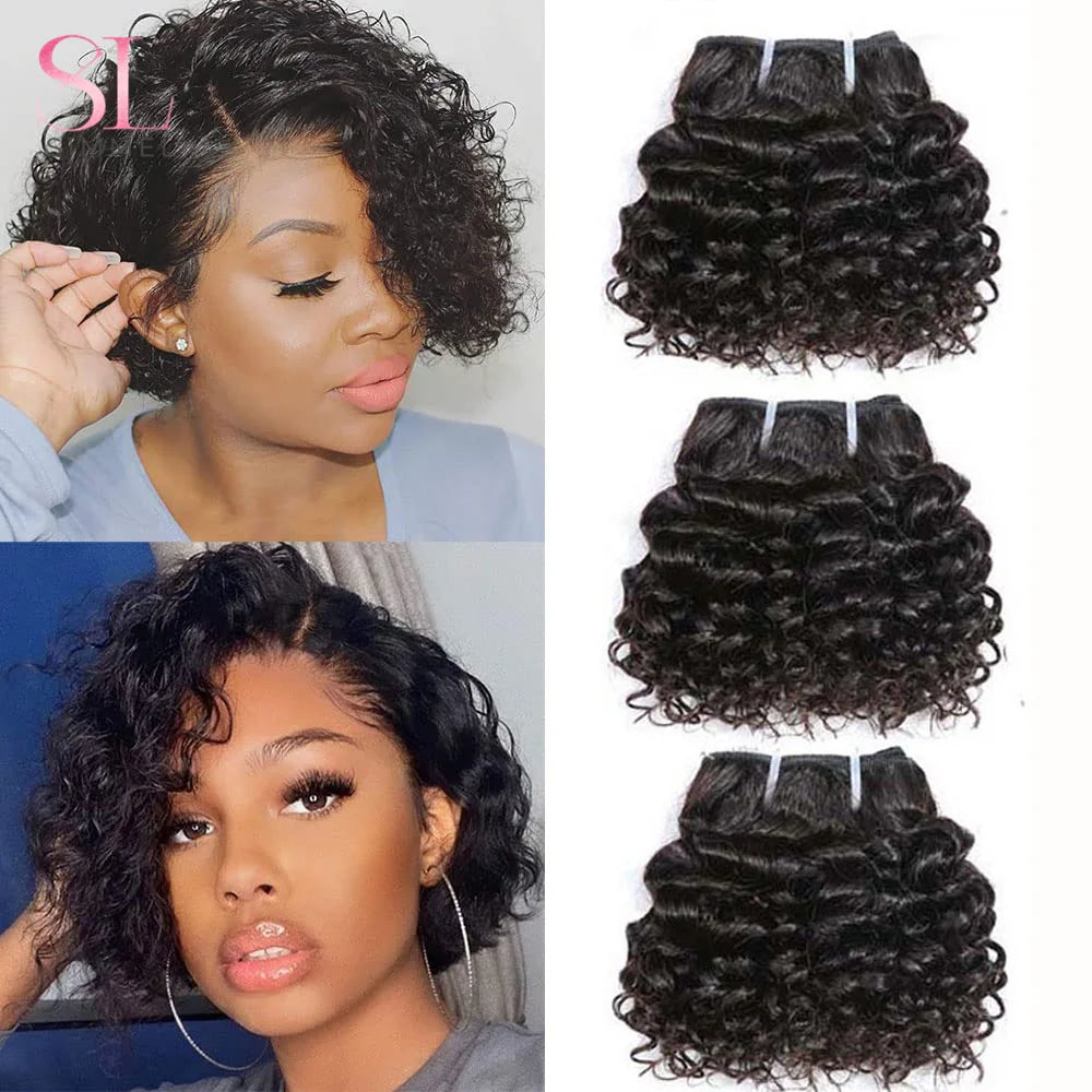 Short Curly Hair Bundles – 6 Inch – 3, 6 or 12 Pieces