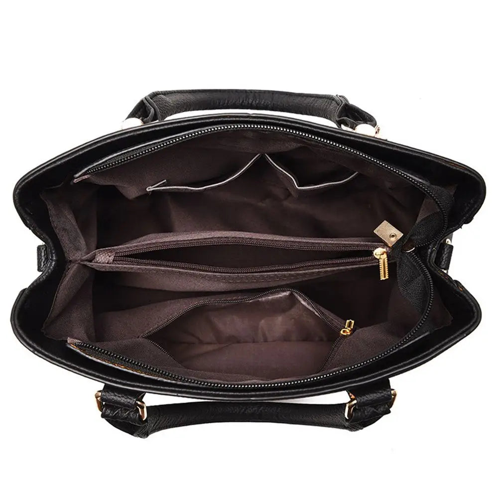 Women's Embroidered PU Leather Tote Bag