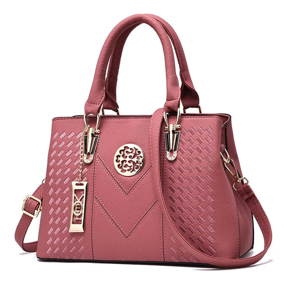 Women's Embroidered PU Leather Tote Bag