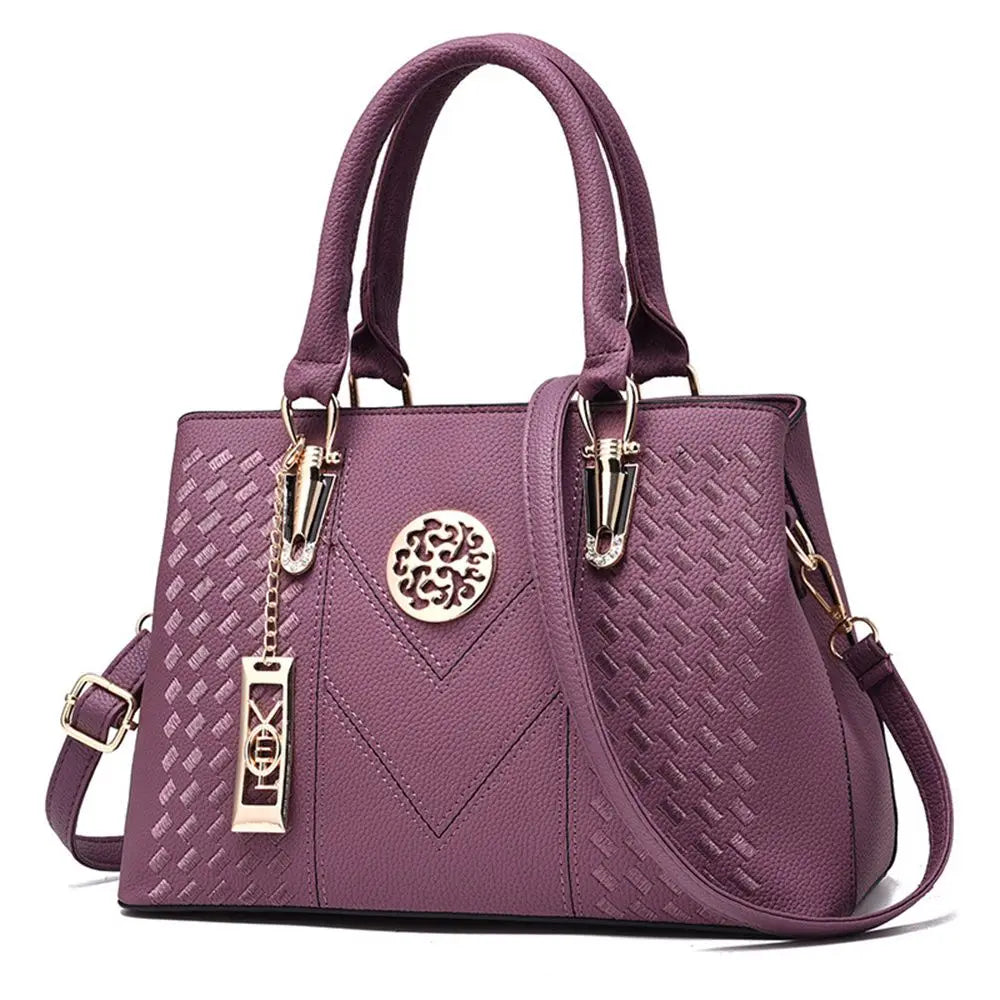 Women's Embroidered PU Leather Tote Bag