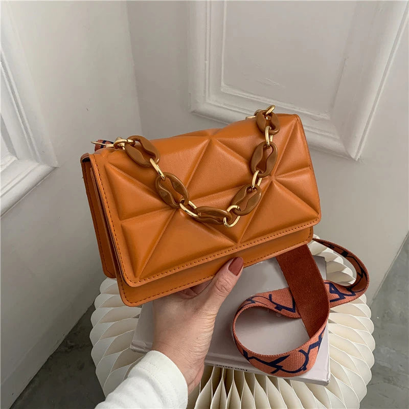Women's Casual PU Leather Flap Bag