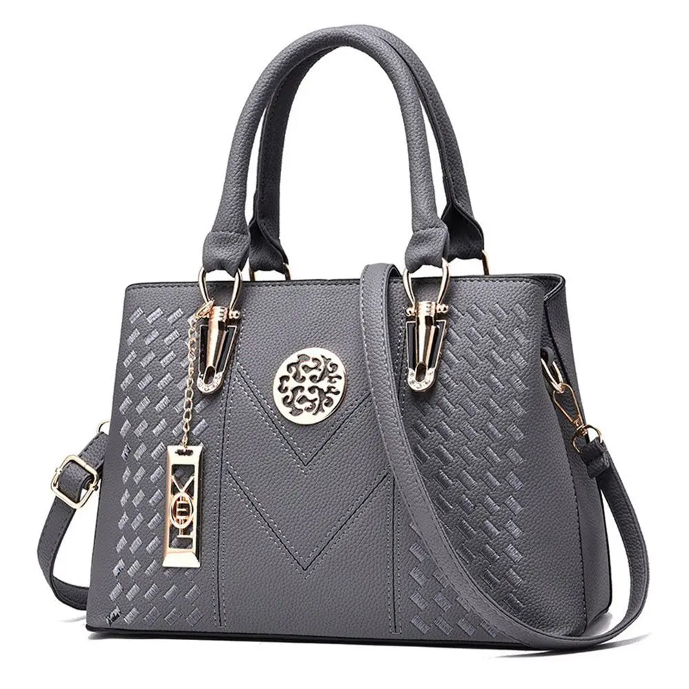 Women's Embroidered PU Leather Tote Bag