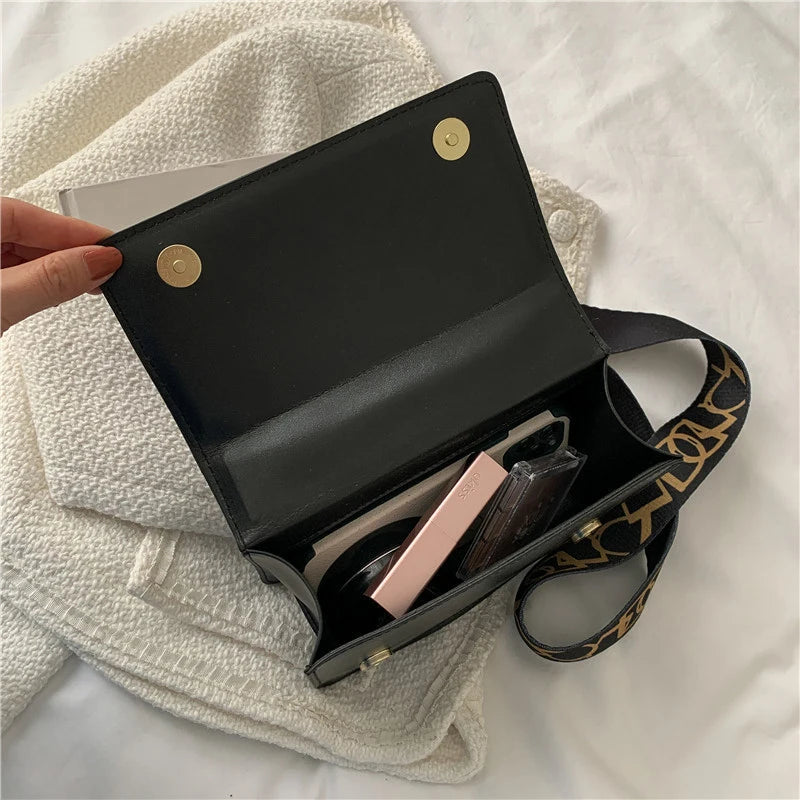 Women's Casual PU Leather Flap Bag